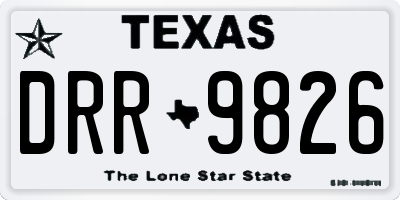 TX license plate DRR9826