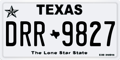 TX license plate DRR9827