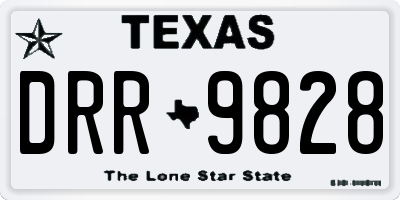 TX license plate DRR9828
