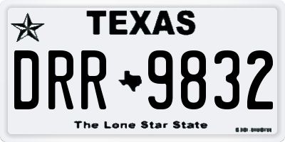 TX license plate DRR9832