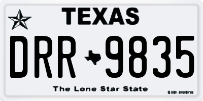 TX license plate DRR9835