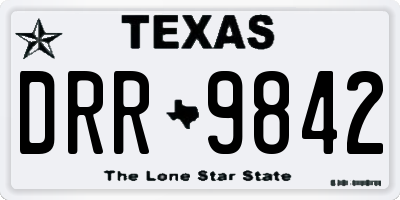 TX license plate DRR9842