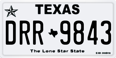 TX license plate DRR9843