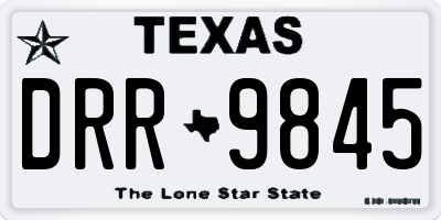 TX license plate DRR9845