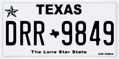 TX license plate DRR9849