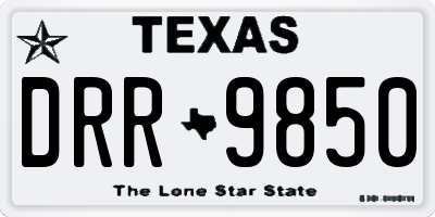 TX license plate DRR9850