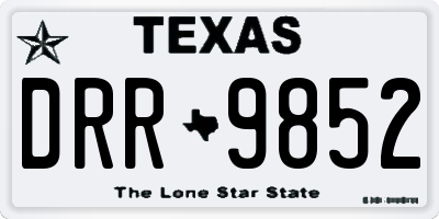 TX license plate DRR9852