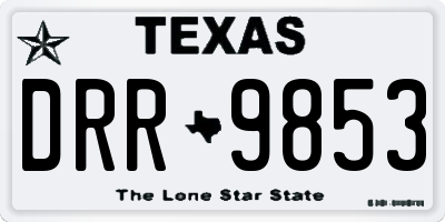 TX license plate DRR9853
