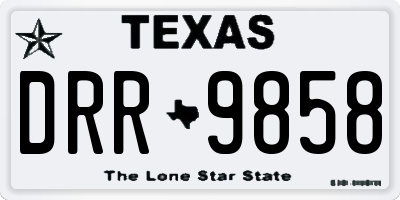 TX license plate DRR9858