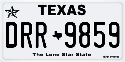 TX license plate DRR9859