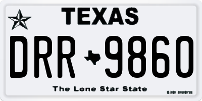 TX license plate DRR9860