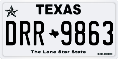 TX license plate DRR9863