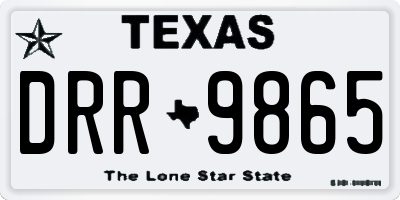 TX license plate DRR9865