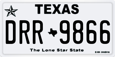 TX license plate DRR9866