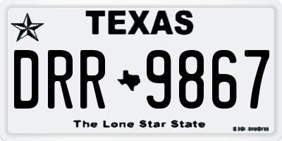 TX license plate DRR9867