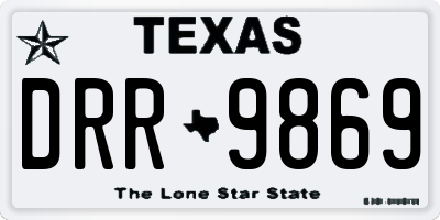 TX license plate DRR9869