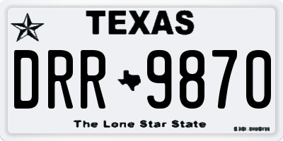TX license plate DRR9870