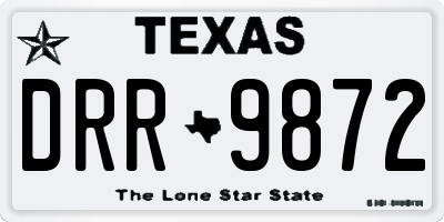 TX license plate DRR9872