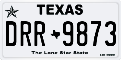 TX license plate DRR9873