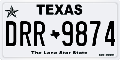 TX license plate DRR9874