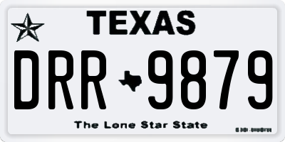 TX license plate DRR9879