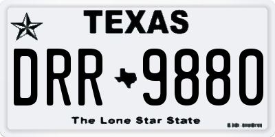 TX license plate DRR9880