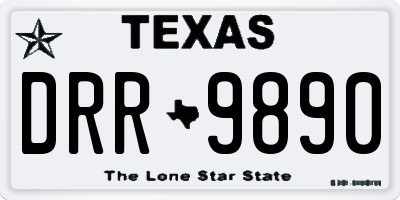 TX license plate DRR9890