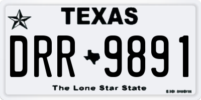 TX license plate DRR9891