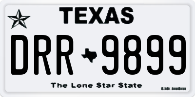 TX license plate DRR9899