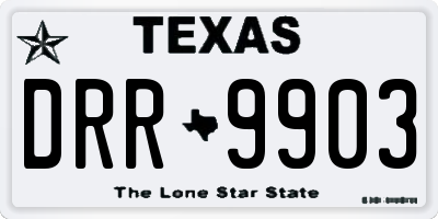 TX license plate DRR9903
