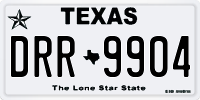 TX license plate DRR9904