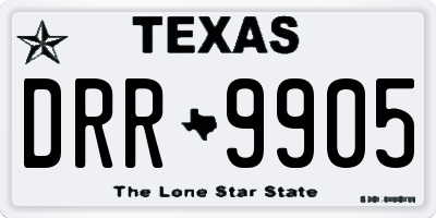 TX license plate DRR9905