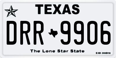 TX license plate DRR9906