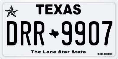 TX license plate DRR9907