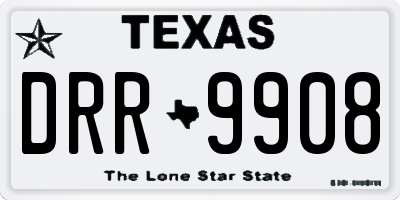 TX license plate DRR9908