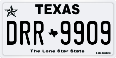 TX license plate DRR9909