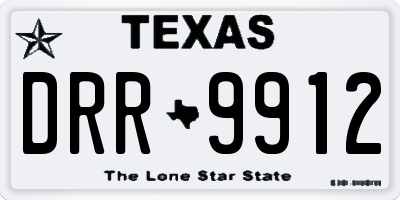 TX license plate DRR9912