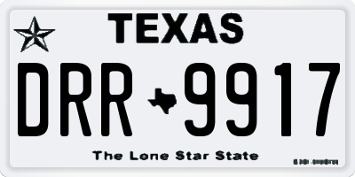 TX license plate DRR9917