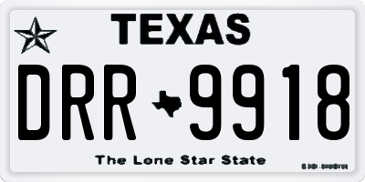 TX license plate DRR9918