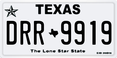 TX license plate DRR9919