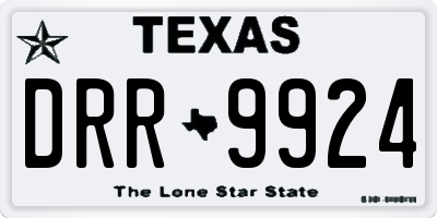TX license plate DRR9924