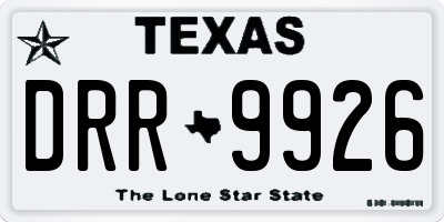 TX license plate DRR9926