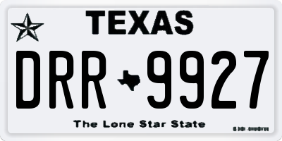 TX license plate DRR9927