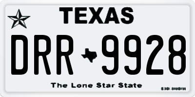 TX license plate DRR9928