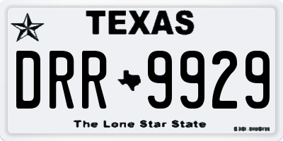 TX license plate DRR9929