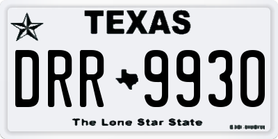 TX license plate DRR9930