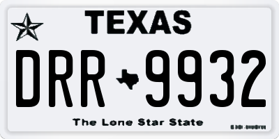 TX license plate DRR9932