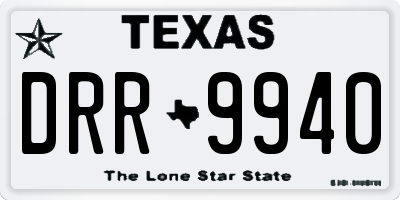 TX license plate DRR9940