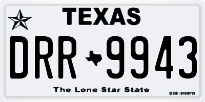 TX license plate DRR9943