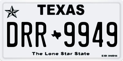 TX license plate DRR9949